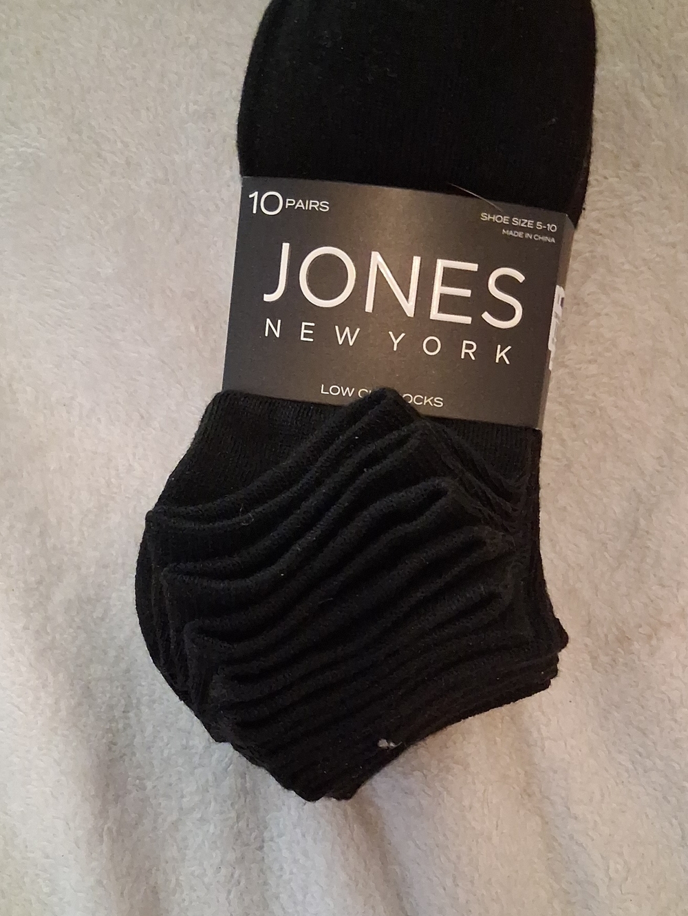Jones New York Men's Low Cut Socks - Black (10 Pack)